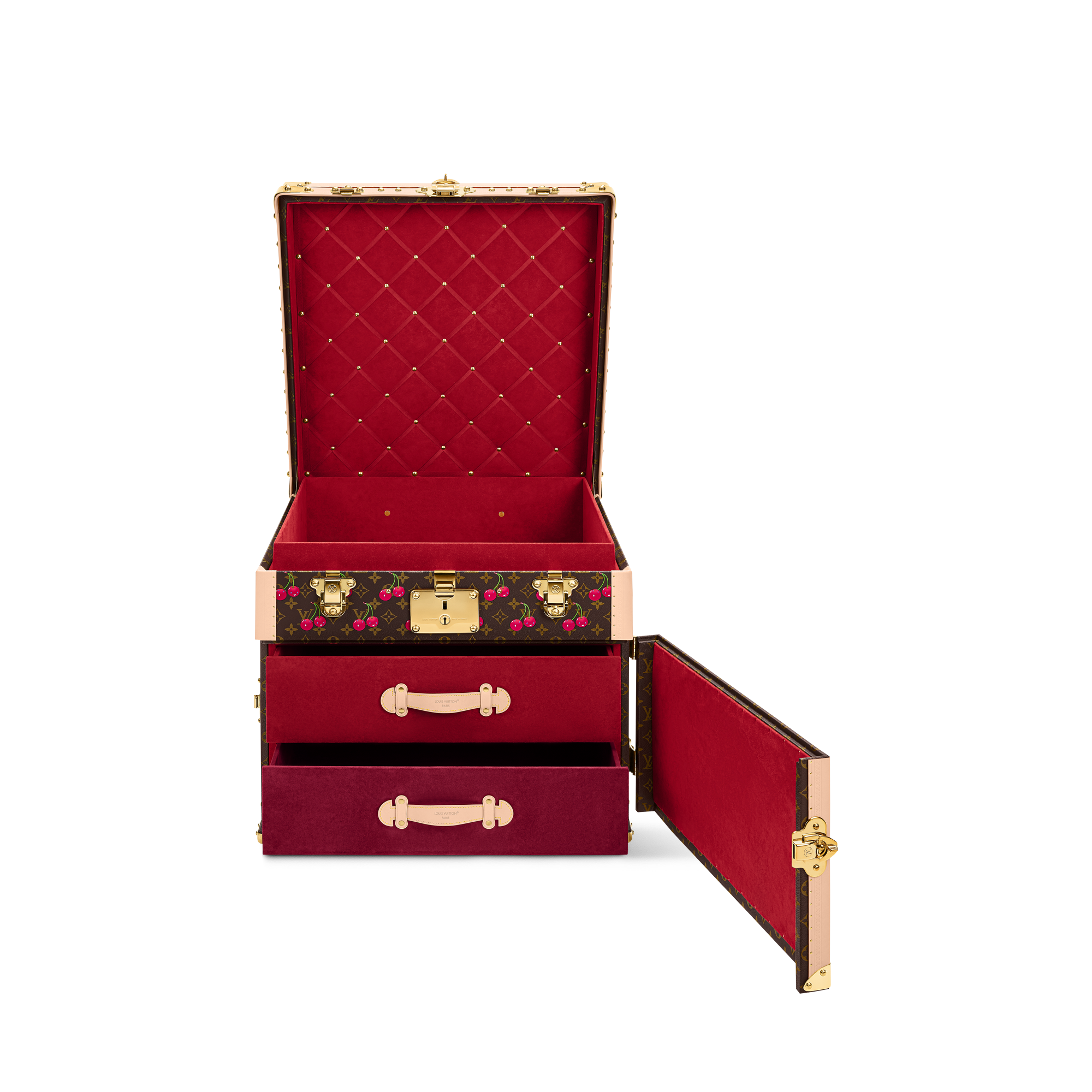 LV x TM Courrier Lozine Carré Cherry Other Monogram Canvas